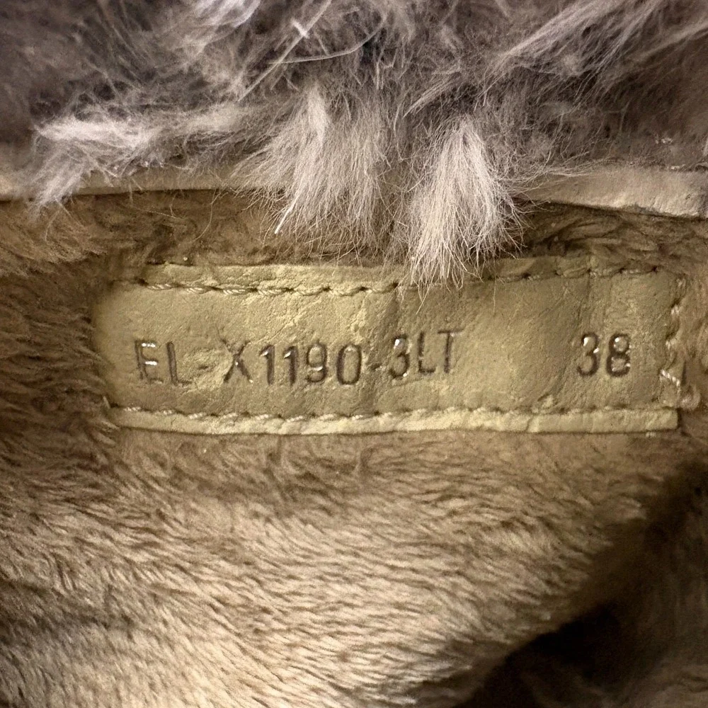 Carlo Pazolini‎ Suede & Fur Winter Boots Womens Sz 38 7.5 Beige Made in Italy